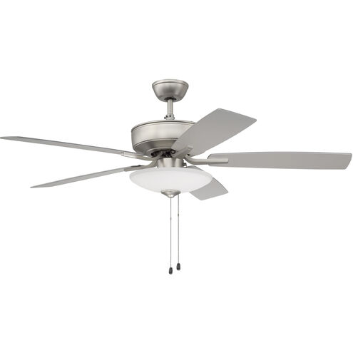 Hastings 52 inch Brushed Nickel with Brushed Nickel/Walnut Blades Contractor Fan, Contractor Fan