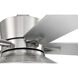 Topper 52 inch Brushed Polished Nickel with Brushed Nickel Blades Fan