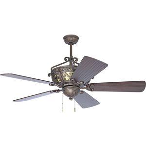 Toscana 54 inch Peruvian Bronze with Walnut Blades Ceiling Fan, Blades Included