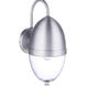 Sivo Outdoor Wall Mount in Satin Aluminum, Medium