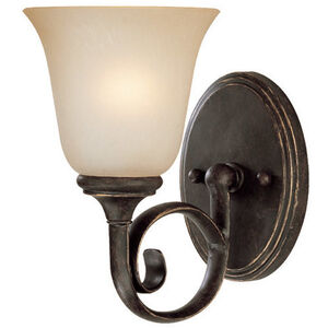 Barrett Place 1 Light 6 inch Mocha Bronze Wall Sconce Wall Light in Light Umber Etched
