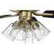 Pro Plus 104 52 inch Satin Brass with Black Walnut/Flat Black Blades Contractor Ceiling Fan