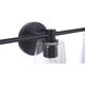 Emilio 3 Light 23 inch Flat Black Vanity Light Wall Light