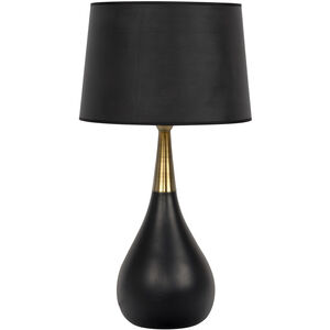 Bejamin 28 inch 100.00 watt Flat Black/Satin Brass Table Lamp Portable Light