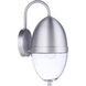 Sivo Outdoor Wall Mount in Satin Aluminum, Medium