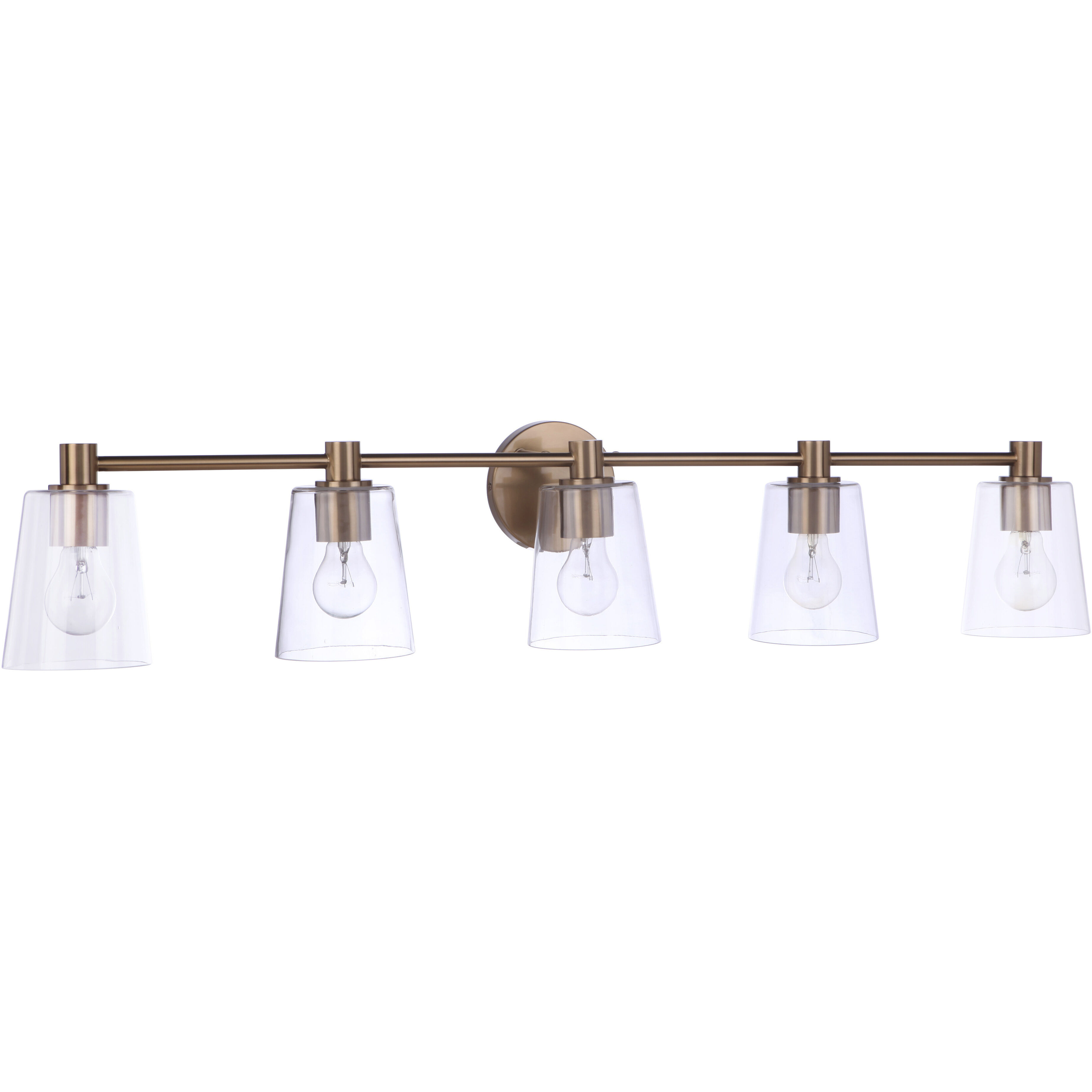 Emilio 5 Light 42 inch Satin Brass Vanity Light Wall Light