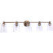 Emilio 5 Light 42 inch Satin Brass Vanity Light Wall Light