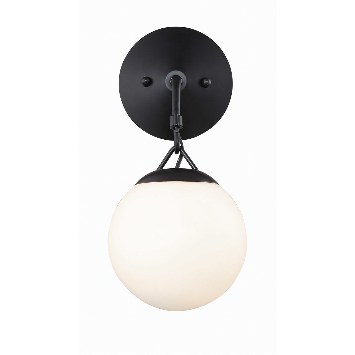 Orion 1 Light 6 inch Flat Black Wall Sconce Wall Light
