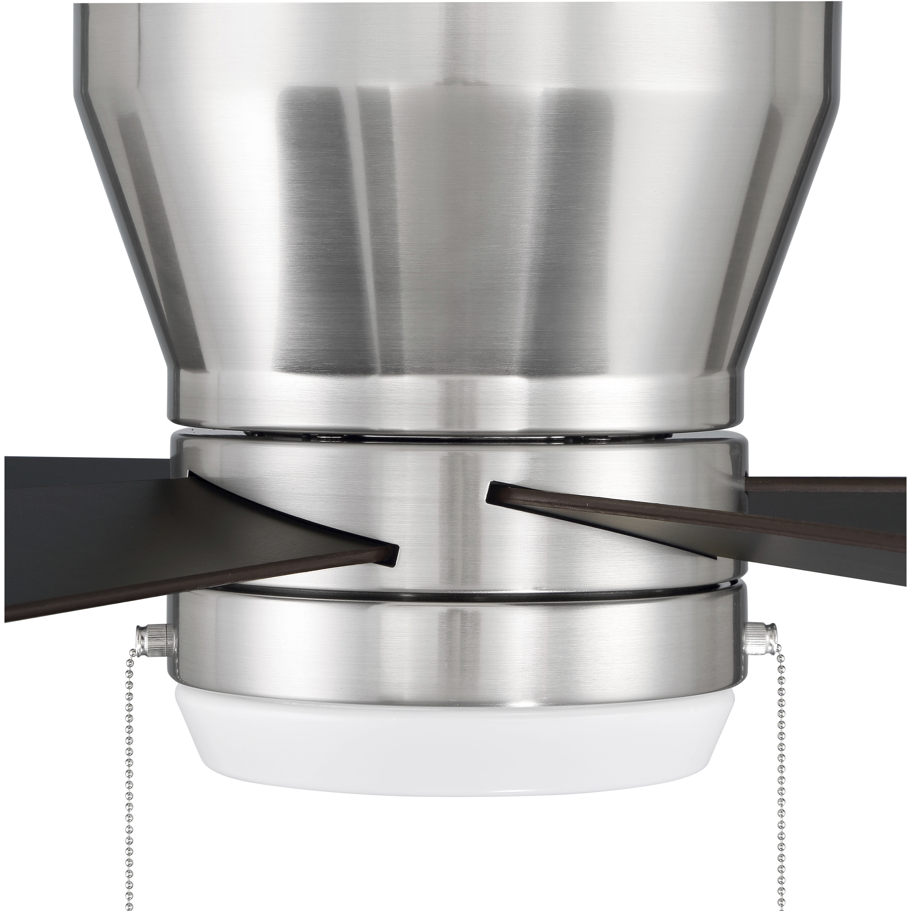 Merit 52 inch Brushed Polished Nickel with Black Walnut/Grey Walnut Blades Ceiling Fan