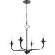 Jolenne 4 Light 25.98 inch Flat Black Chandelier Ceiling Light