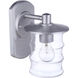 Canon Outdoor Wall Mount in Satin Aluminum, Medium