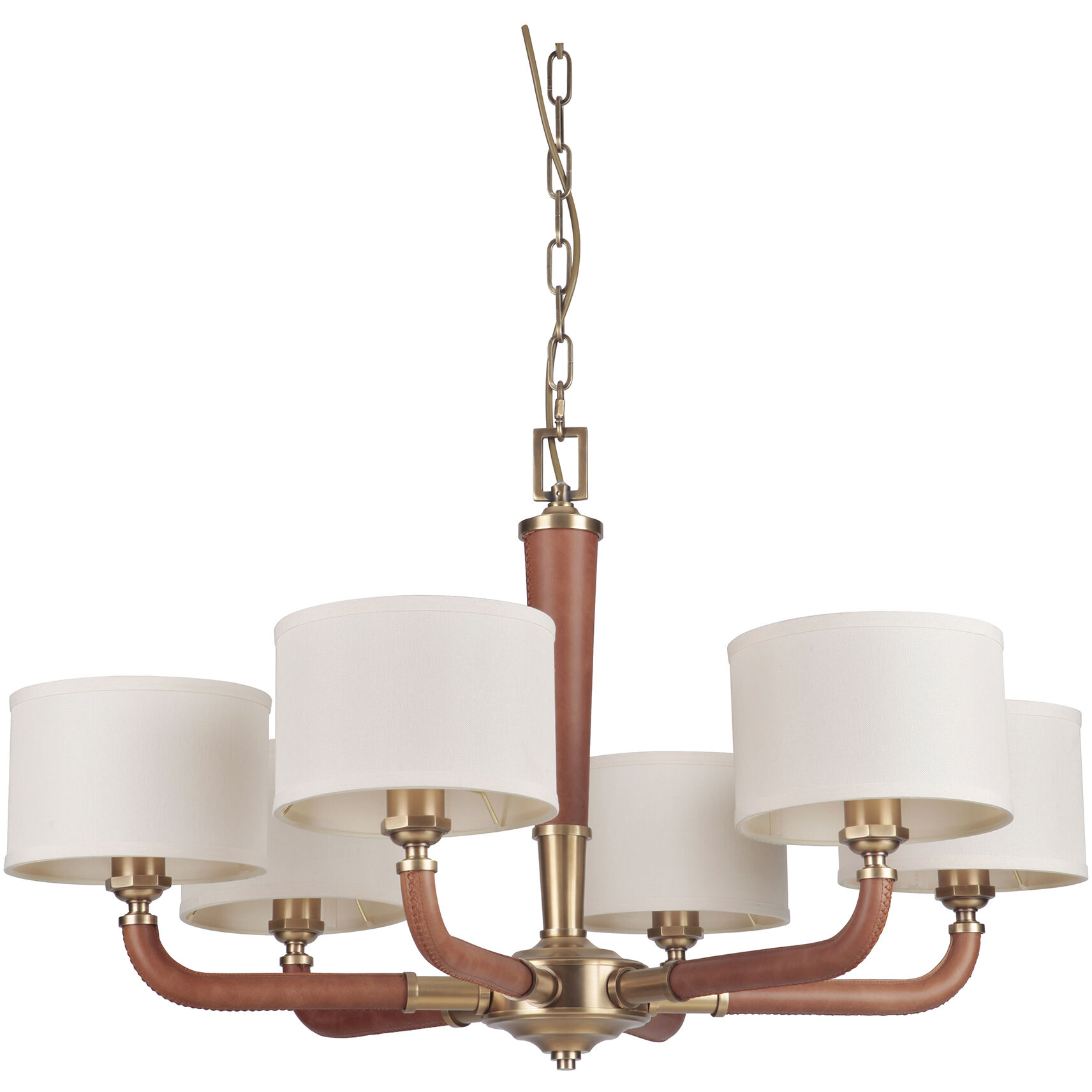 Gallery Huxley 6 Light 34.6 inch Vintage Brass Chandelier Ceiling Light, Gallery Collection