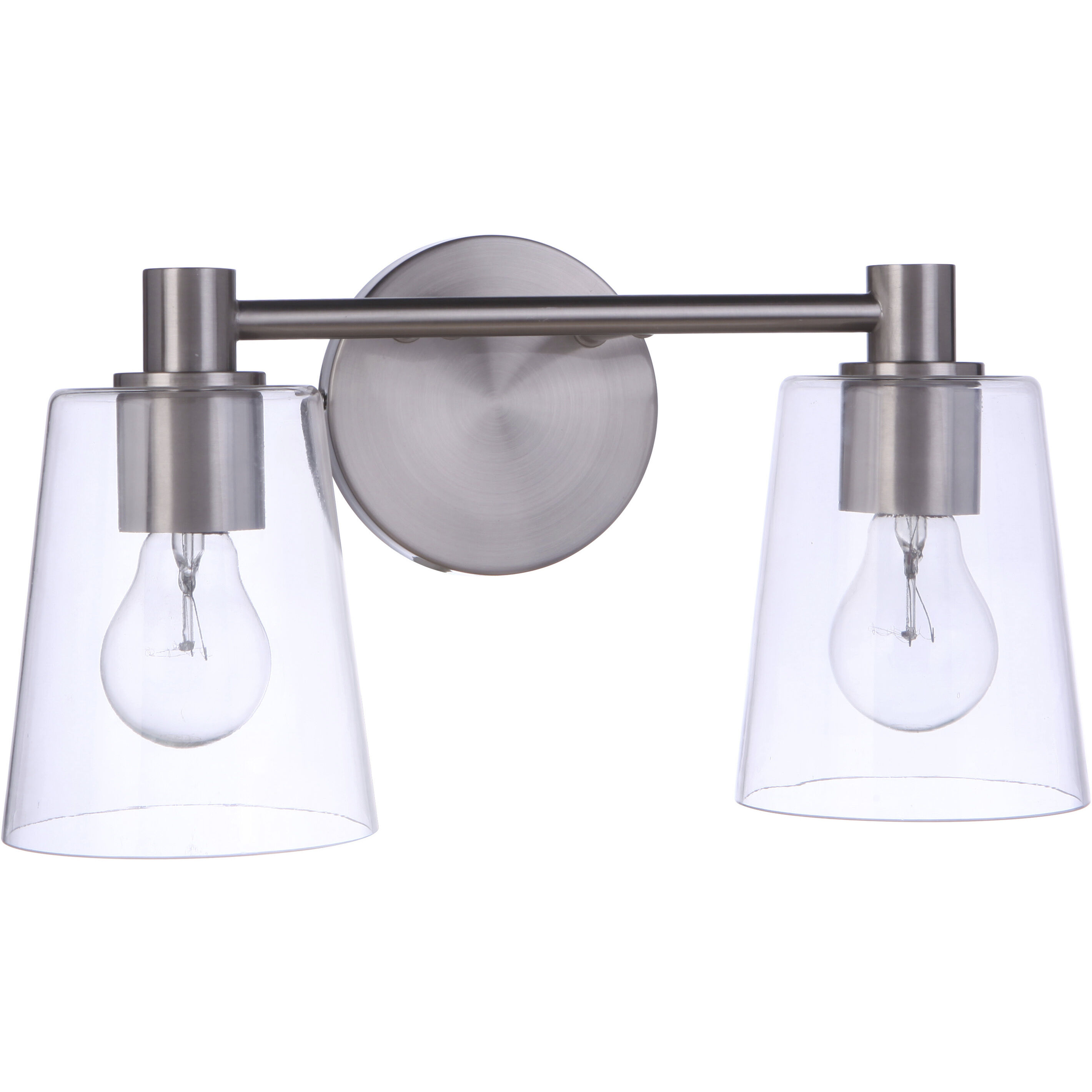 Emilio 2 Light 15 inch Brushed Polished Nickel Vanity Light Wall Light