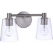 Emilio 2 Light 15 inch Brushed Polished Nickel Vanity Light Wall Light