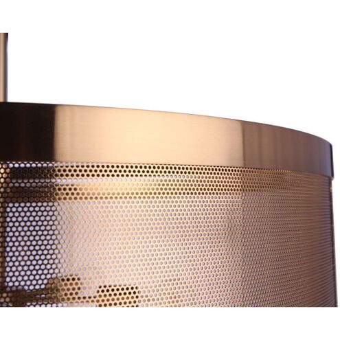 Mesh 9 Light 36 inch Satin Brass Pendant Ceiling Light