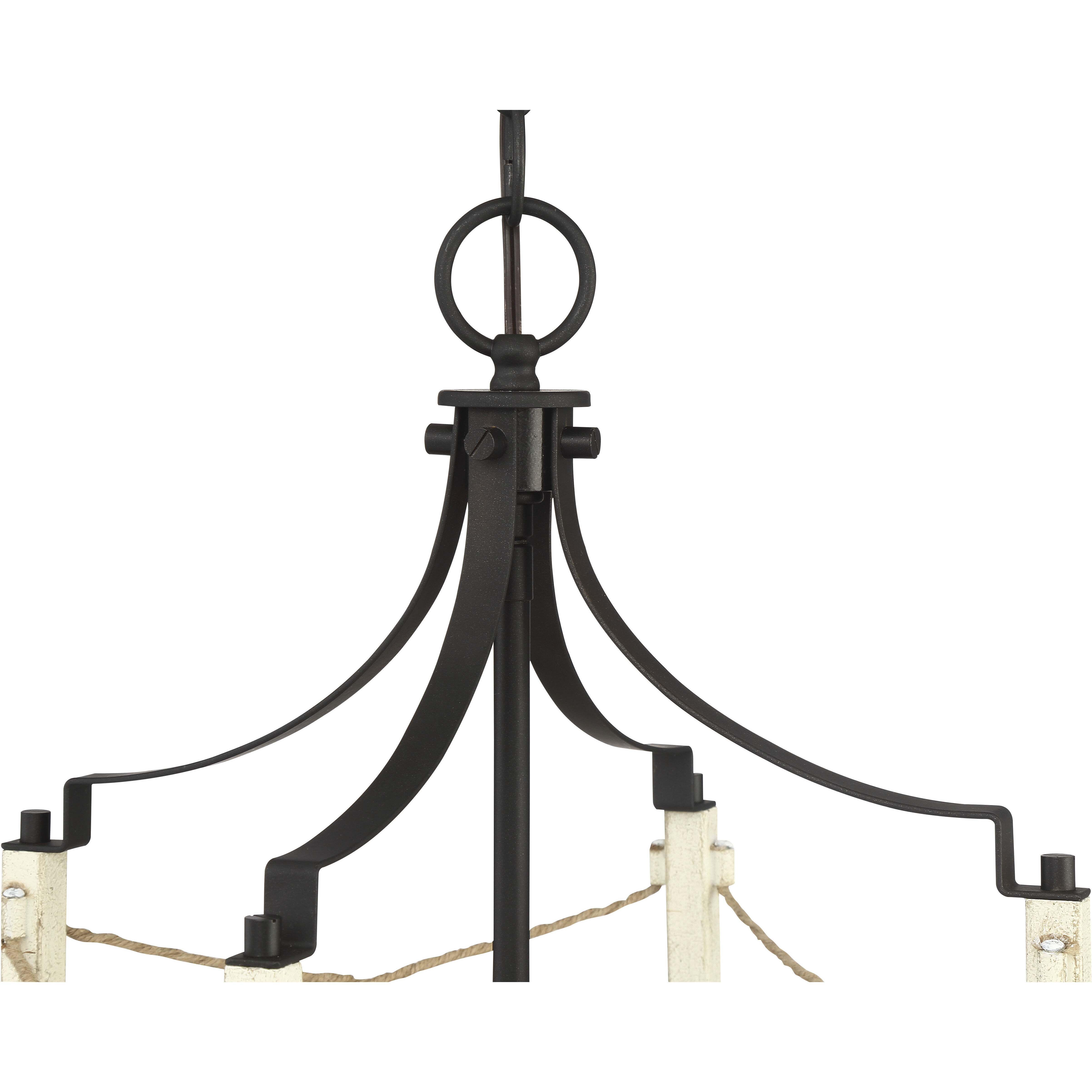 Cavendish 4 Light 14 inch Cottage White/Espresso Foyer Light Ceiling Light