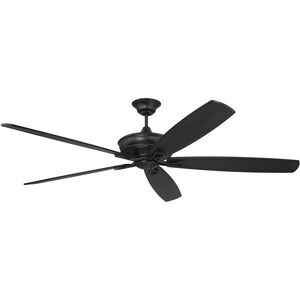 Santori 72 inch Flat Black Ceiling Fan (Blades Included)