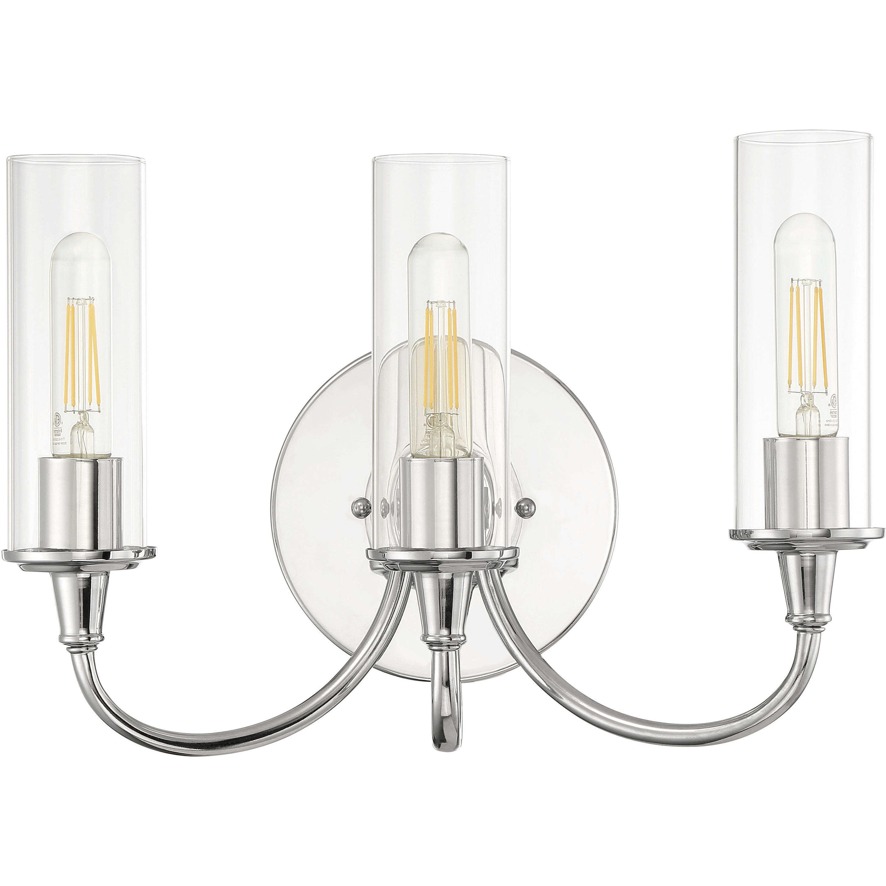 Modina 3 Light 16 inch Chrome Vanity Light Wall Light