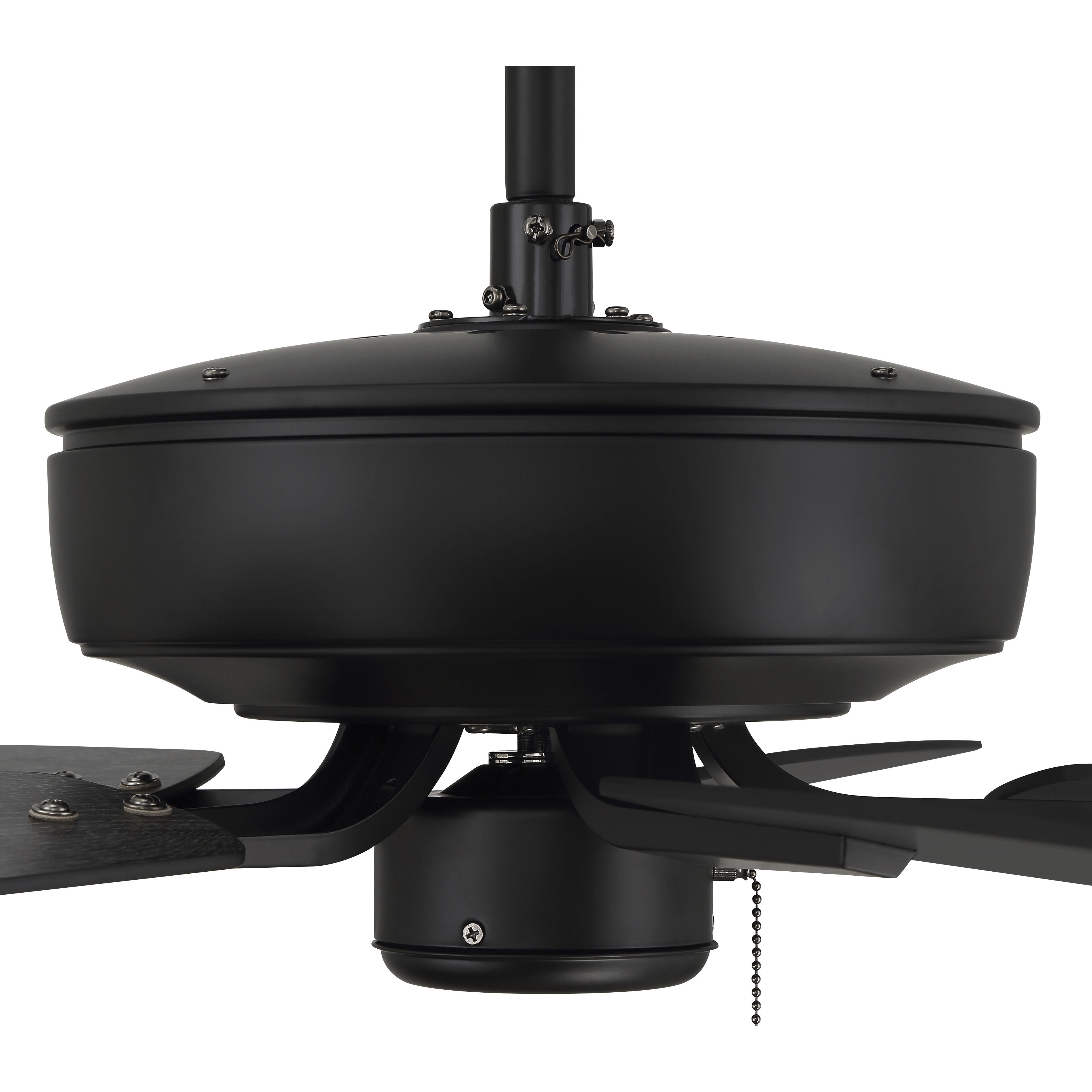 Pro Plus 52 inch Flat Black with Flat Black/Grey Wood Blades Contractor Ceiling Fan