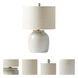 Bejamin 21 inch 60 watt White Ceramic and Brushed Polished Nickel Table Lamp Portable Light