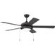 Nikia 52 inch Espresso with Espresso/Walnut Blades Ceiling Fan