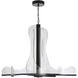 Estrella LED 47.25 inch Flat Black Chandelier Ceiling Light, 6 Arm