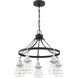 Neighborhood Thatcher 5 Light 25 inch Flat Black/Brushed Polished Nickel Chandelier Ceiling Light, Neighborhood Collection