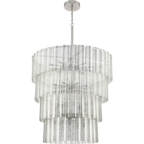 Museo 28 Light 48 inch Brushed Polished Nickel Chandelier Ceiling Light