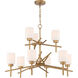 Cadence 9 Light 32 inch Soft Gold Chandelier Ceiling Light