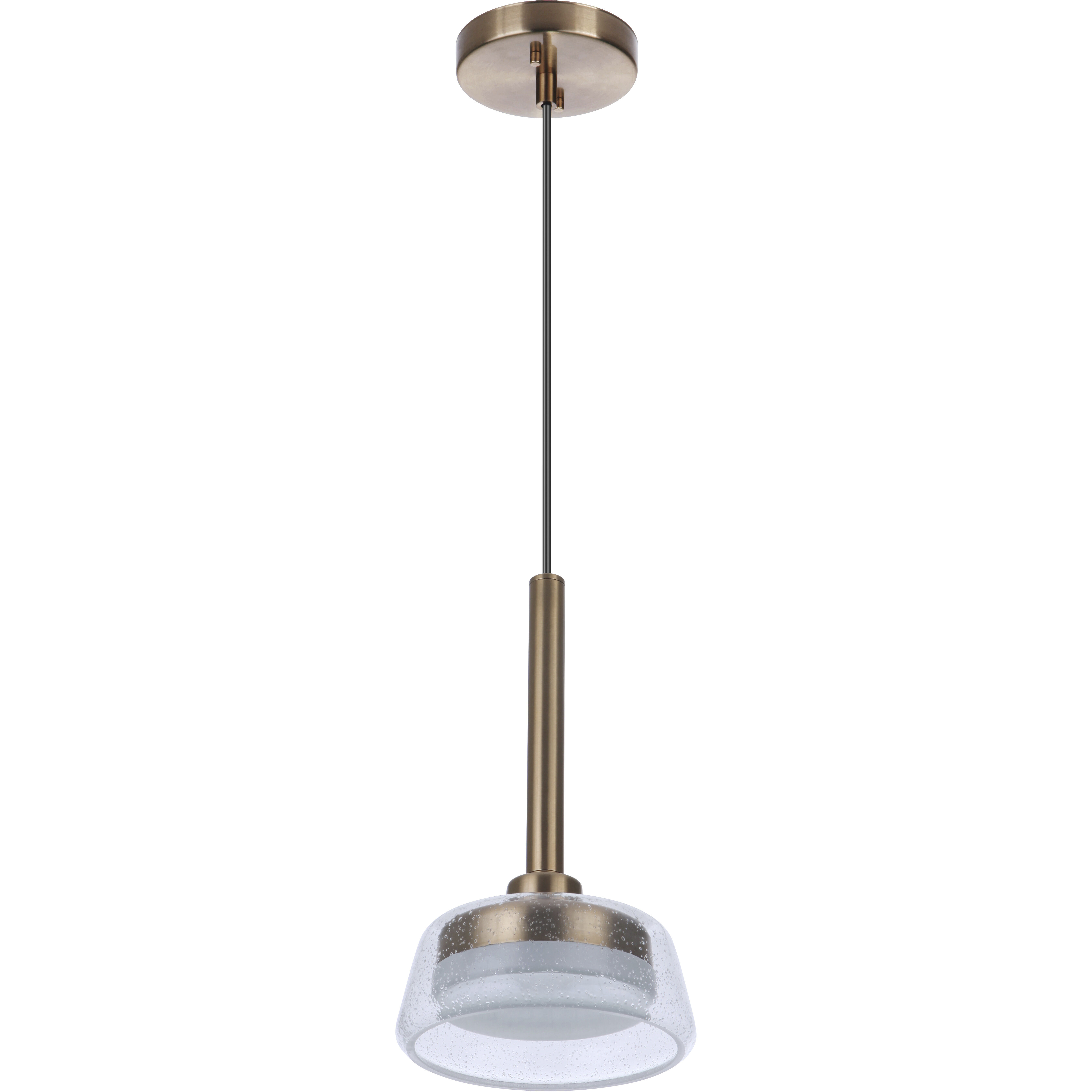 Centric LED 7 inch Satin Brass Pendant Ceiling Light