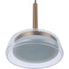 Centric LED 10 inch Satin Brass Pendant Ceiling Light