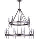 Larrson 18 Light 36 inch Brushed Polished Nickel Chandelier Ceiling Light