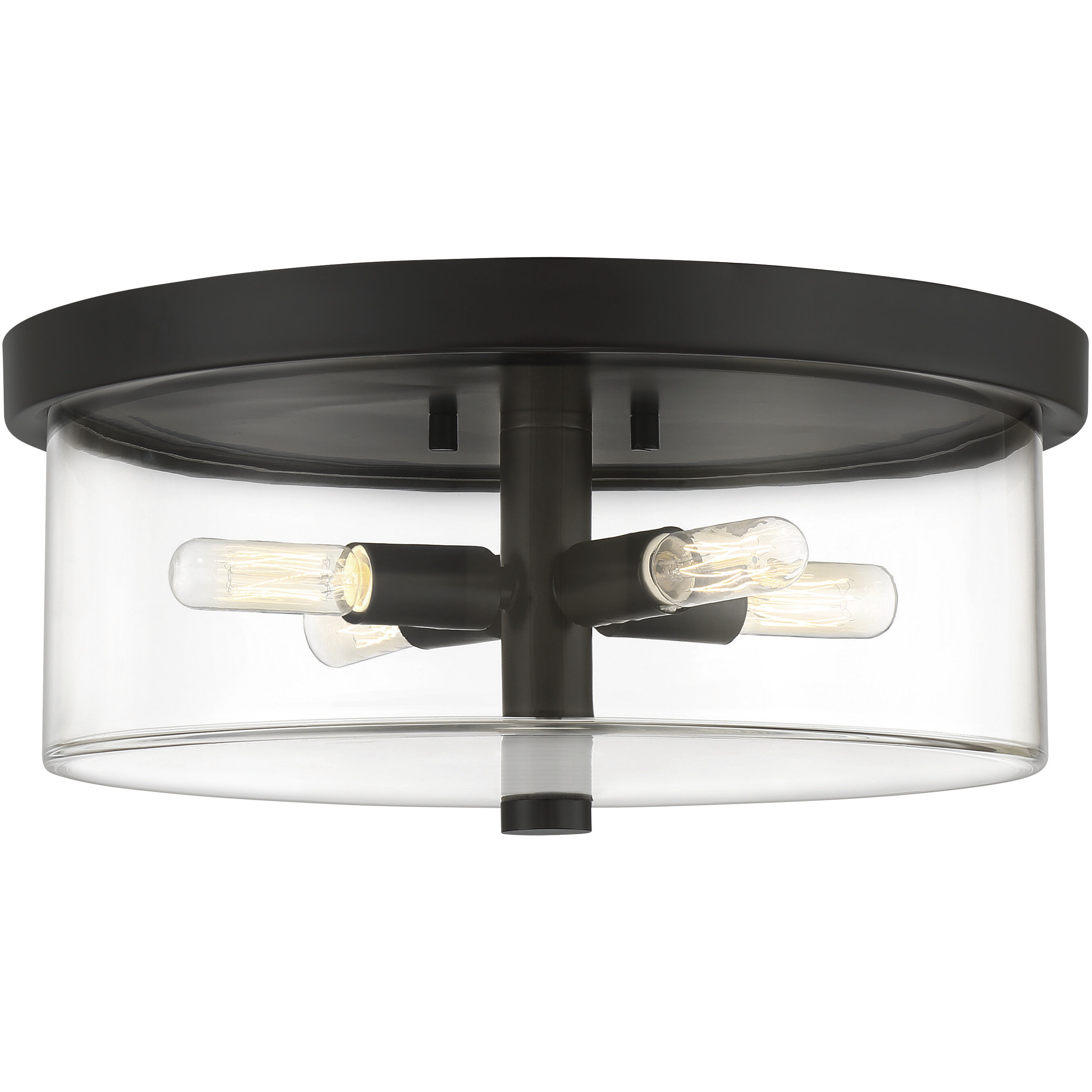 Hailie 4 Light 15 inch Flat Black Flushmount Ceiling Light