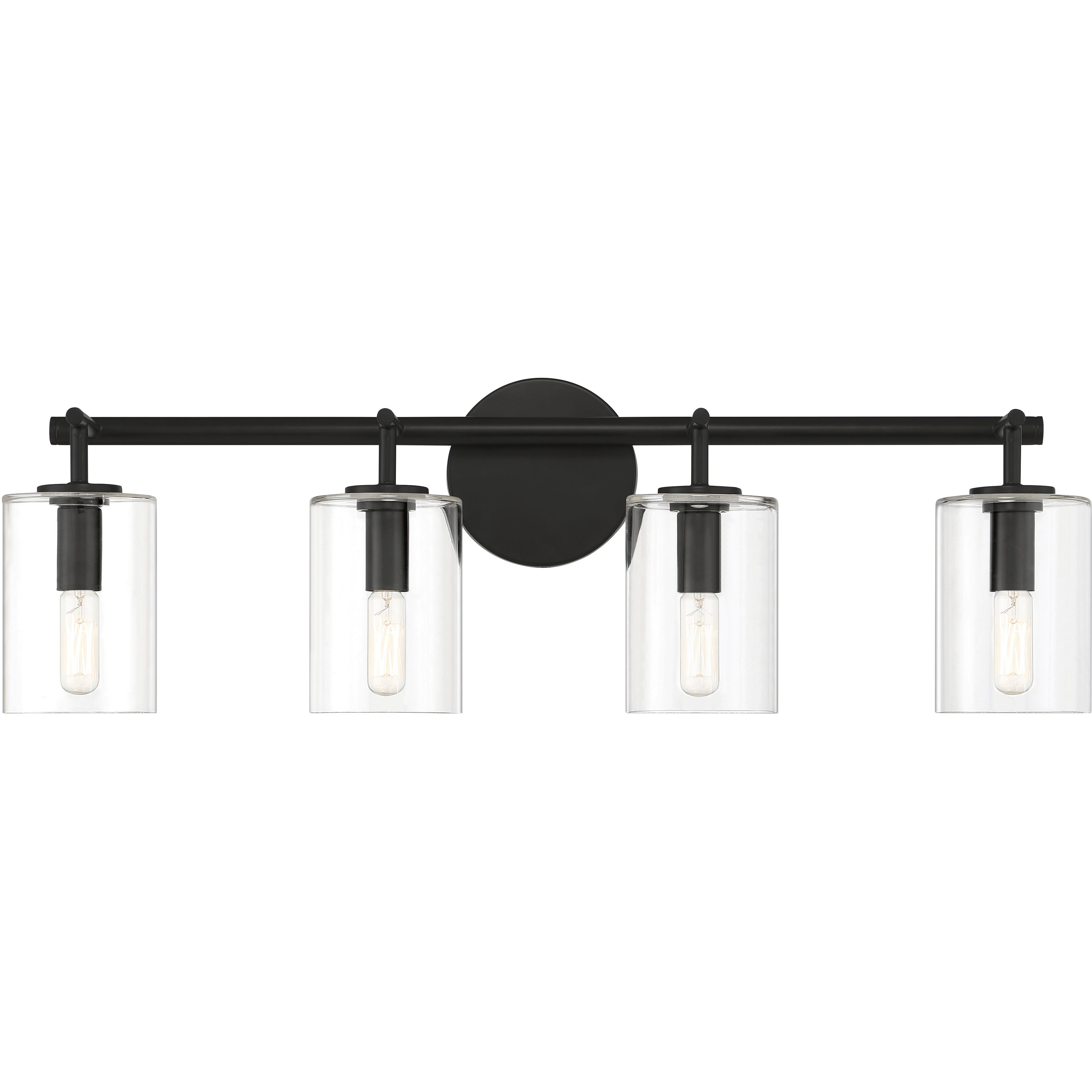 Hailie 4 Light 28 inch Flat Black Vanity Light Wall Light
