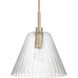 Pleated 1 Light 14 inch Premium Bronze Pendant Ceiling Light