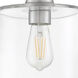 Neighborhood Dardyn 1 Light 7.5 inch Brushed Polished Nickel Mini Pendant Ceiling Light in Clear Glass