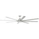 Rush 84 inch Painted Nickel Ceiling Fan (Blades Included) in Polished Nickel