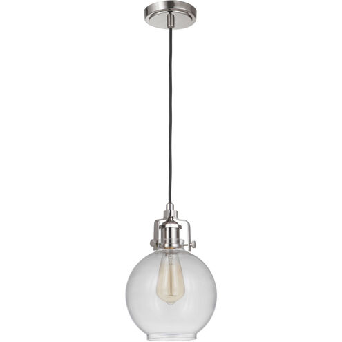 Gallery State House 1 Light 8 inch Polished Nickel Mini Pendant Ceiling Light in Clear Glass