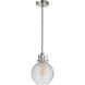 Gallery State House 1 Light 8 inch Polished Nickel Mini Pendant Ceiling Light in Clear Glass