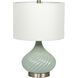 Bejamin 20.25 inch 60 watt Chalk Blue and Brushed Polished Nickel Table Lamp Portable Light