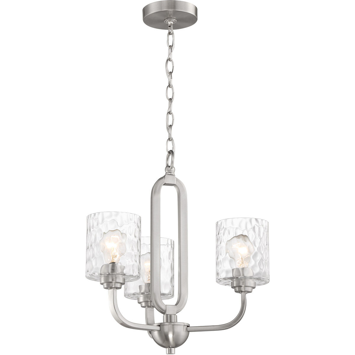 Collins 3 Light 18 inch Brushed Polished Nickel Chandelier Ceiling Light