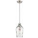 Neighborhood 1 Light 6.63 inch Brushed Polished Nickel Mini Pendant Ceiling Light