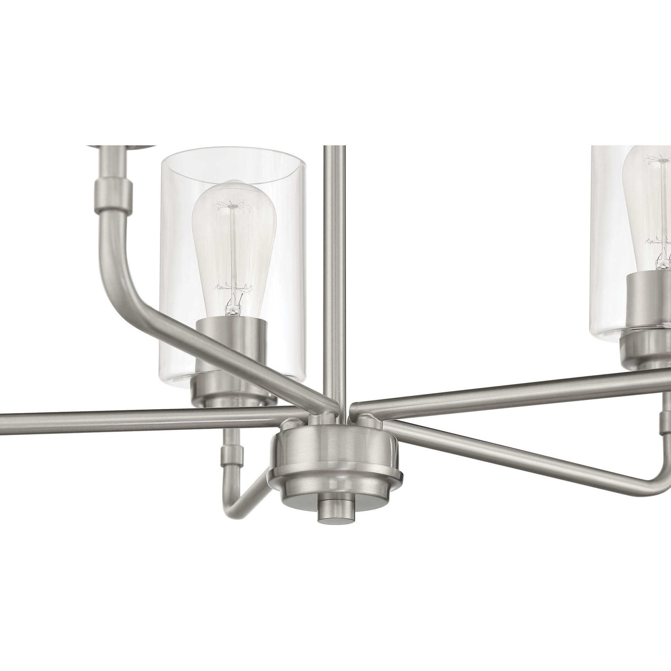 Stowe 5 Light 23 inch Brushed Polished Nickel Chandelier Ceiling Light