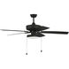 Pro Plus 119 52 inch Flat Black with Flat Black Wet Rated ABS Blades Outdoor Contractor Fan