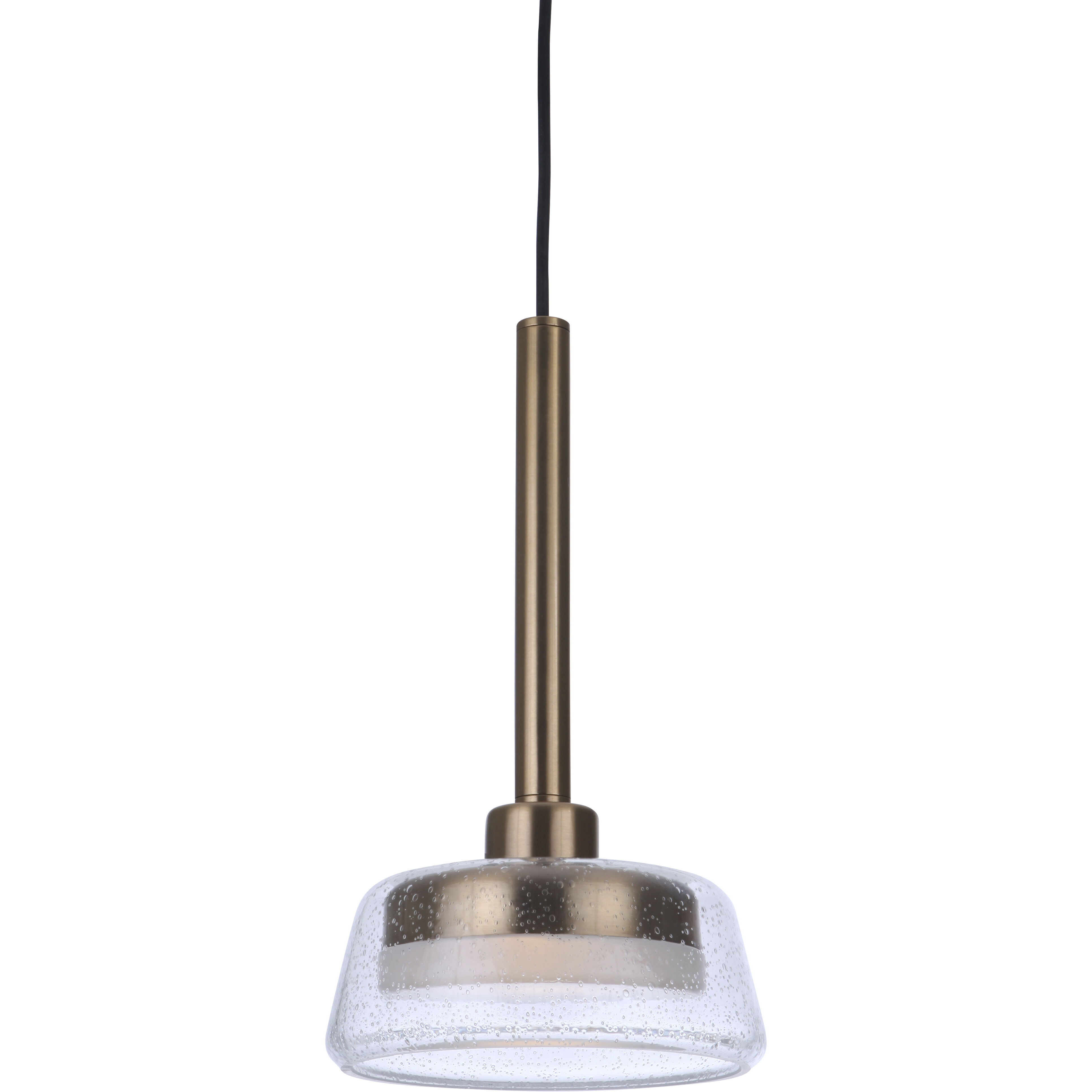 Centric LED 7 inch Satin Brass Pendant Ceiling Light