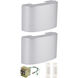 Designer Brushed Satin Nickel Chime Kit, White Buttons