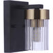 Bond Street 1 Light 4.5 inch Flat Black/Satin Brass Wall Sconce Wall Light
