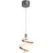 Bejamin LED 7.5 inch Matte Gold Mini Pendant Ceiling Light in Mercury