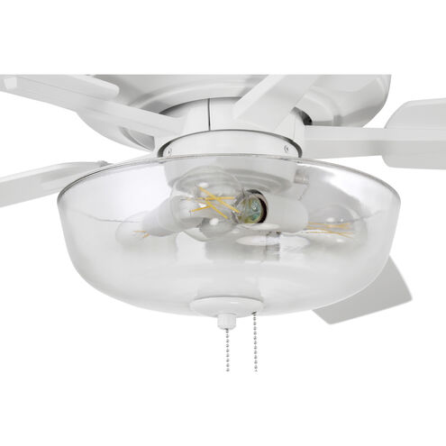 Super Pro 101 60 inch White with White/Washed Oak Blades Contractor Ceiling Fan