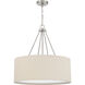 Duke 3 Light 24 inch Brushed Polished Nickel Pendant Ceiling Light, Drum